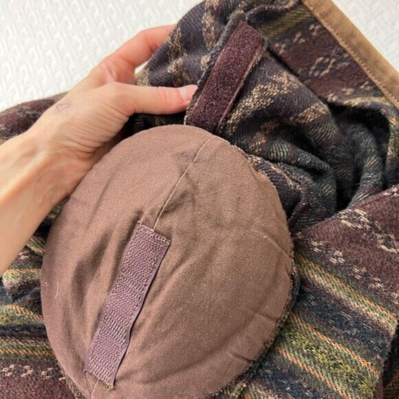 Vintage Marie Claire Women's Large Wool Blend Cardigan Sweater Shacket Fair Isle - Picture 13 of 14